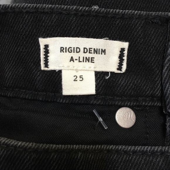 Madewell Metallic Dot Denim A-Line Mini Skirt Size 25 NWT - Picture 8 of 11